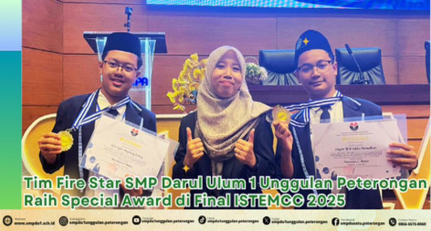 Tim Fire Star SMP Darul Ulum 1 Unggulan Peterongan Raih Special Award di Final ISTEMCC 2025