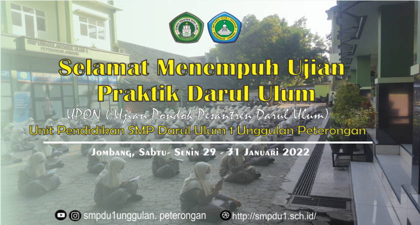 Selamat Menempuh Ujian Akhir Darul Ulum ( UPON) PP Darul Ulum